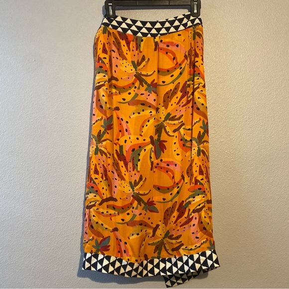 Farm Rio Contrast Wrap Midi Skirt - Picture 5 of 5